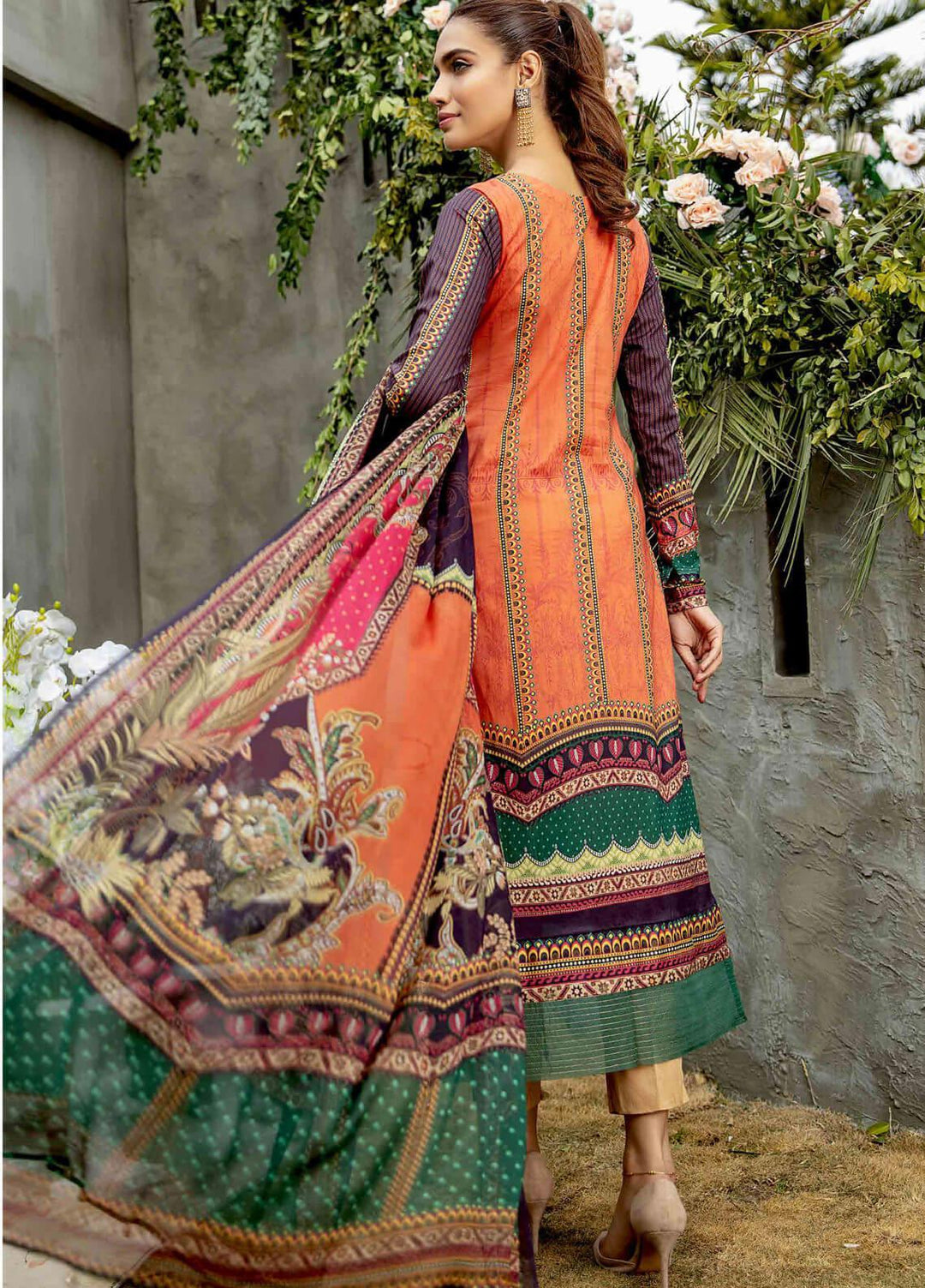 Umang by Motifz Embroidered Lawn Suits Unstitched 3 Piece MT21LU 2815 Sunset Hue - Summer Collection