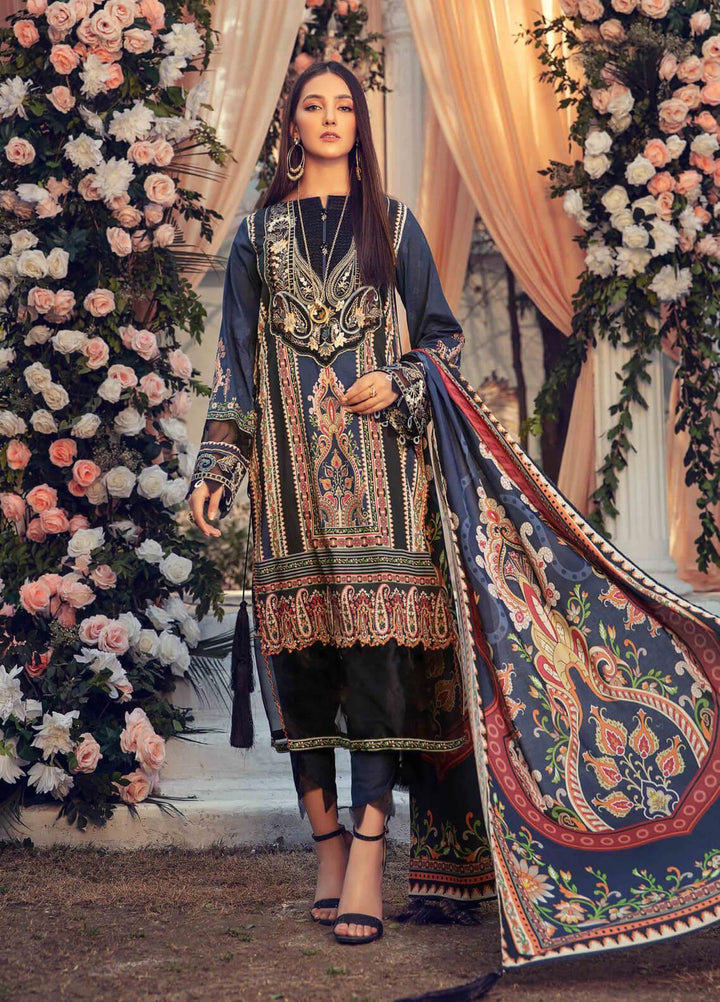 Umang by Motifz Embroidered Lawn Suits Unstitched 3 Piece MT21LU 2816 Raspberry - Summer Collection