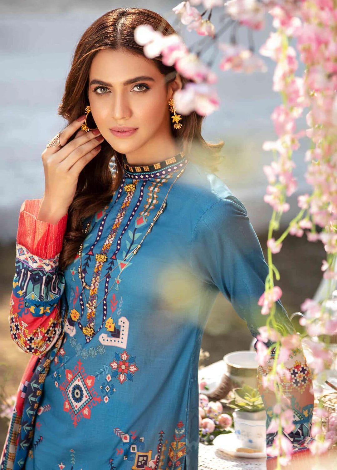 Umang by Motifz Embroidered Lawn Suits Unstitched 3 Piece MT21LU 2818 Tribal Fantasy - Summer Collection