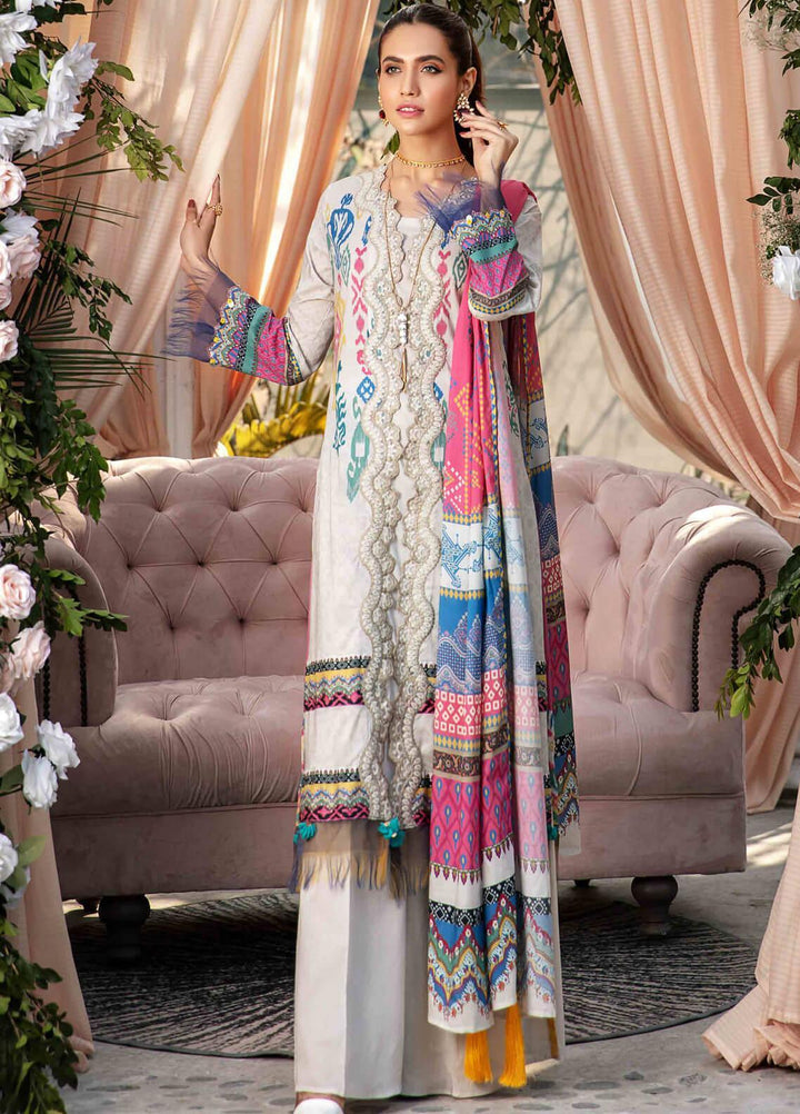 Umang by Motifz Embroidered Lawn Suits Unstitched 3 Piece MT21LU 2824 Ikat Mystery - Summer Collection