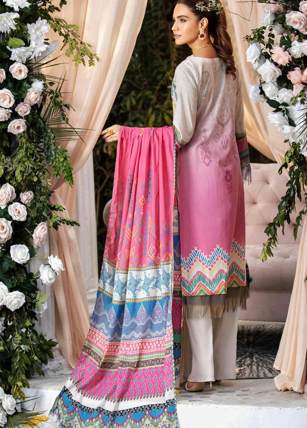 Umang by Motifz Embroidered Lawn Suits Unstitched 3 Piece MT21LU 2824 Ikat Mystery - Summer Collection