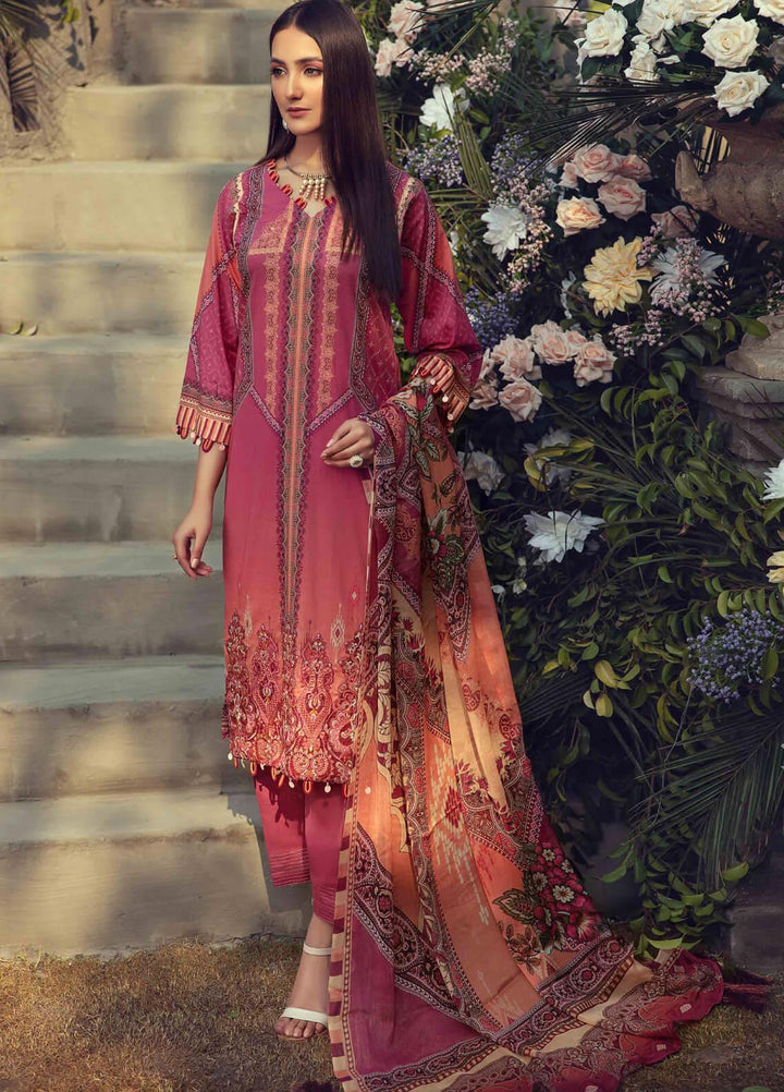 Umang by Motifz Embroidered Lawn Suits Unstitched 3 Piece MT21LU 2826 Omber Fire - Summer Collection