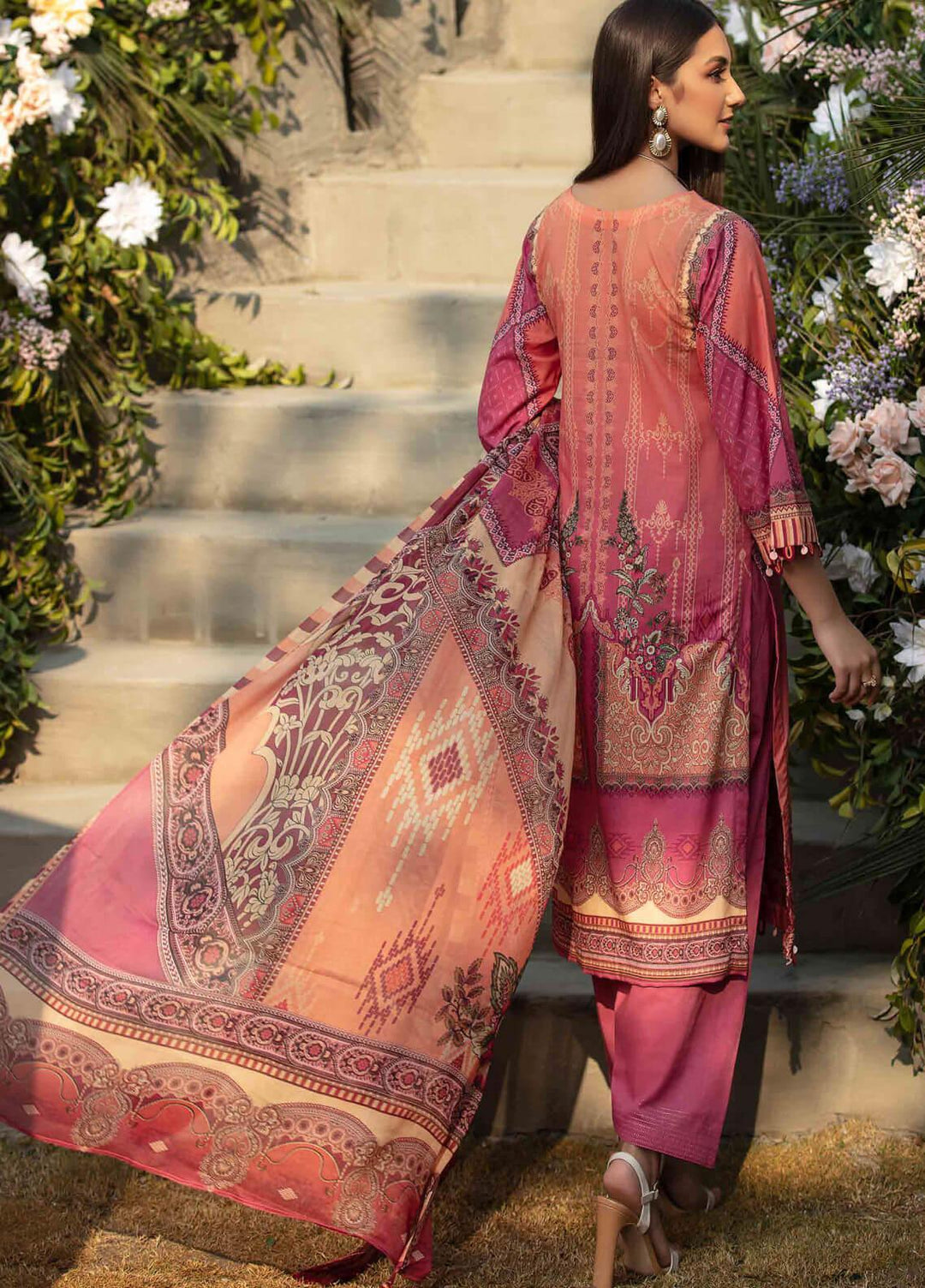 Umang by Motifz Embroidered Lawn Suits Unstitched 3 Piece MT21LU 2826 Omber Fire - Summer Collection