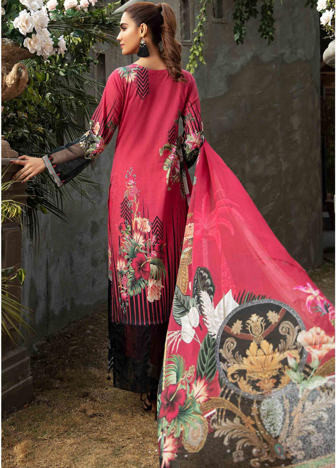 Umang by Motifz Embroidered Lawn Suits Unstitched 3 Piece MT21LU 2827 Tropical Bloom - Summer Collection