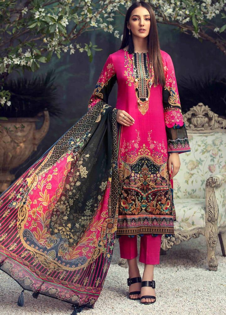 Umang by Motifz Embroidered Lawn Suits Unstitched 3 Piece MT21LU 2829 Neon Rose - Summer Collection