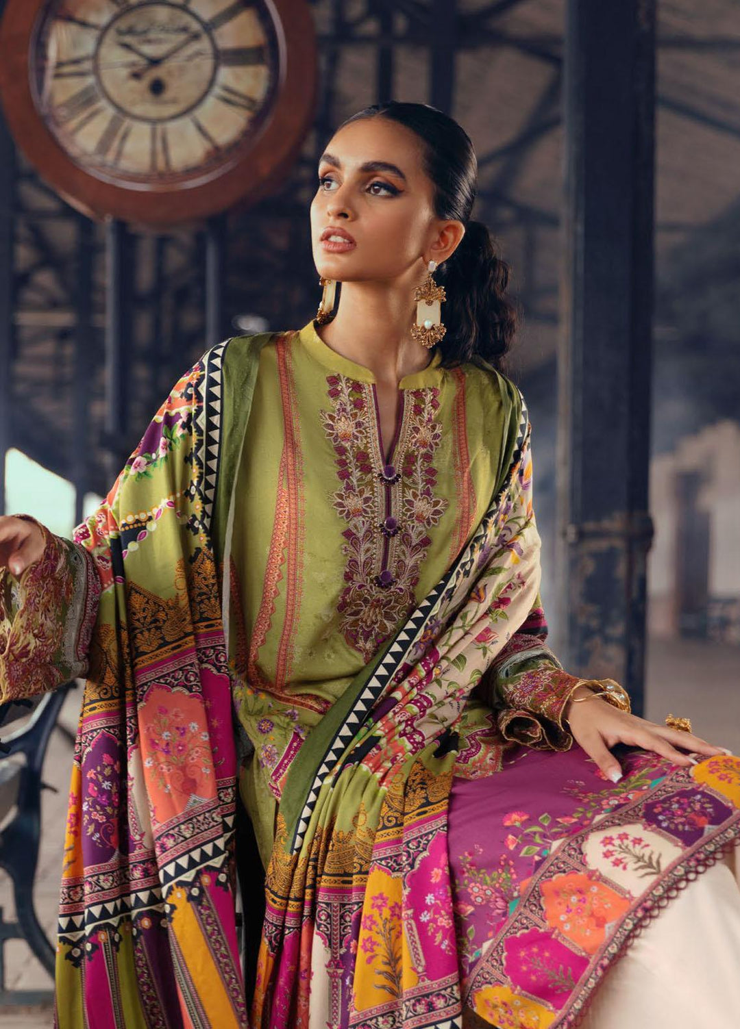 Umang by Motifz Embroidered Linen Suits Unstitched 3 Piece MT21UL 3070 Corrine - Winter Collection