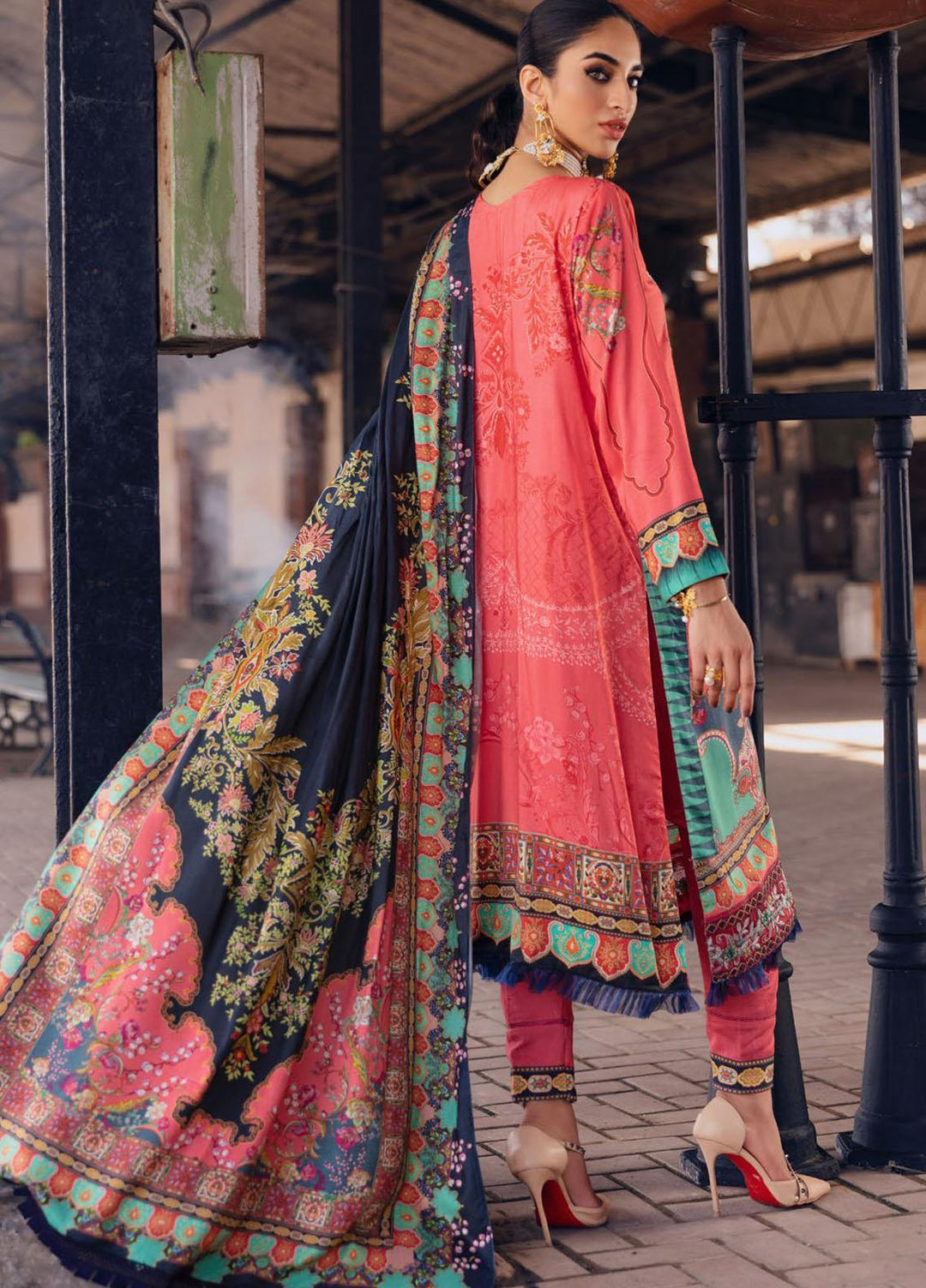 Umang by Motifz Embroidered Linen Suits Unstitched 3 Piece MT21UL 3072 Sage - Winter Collection