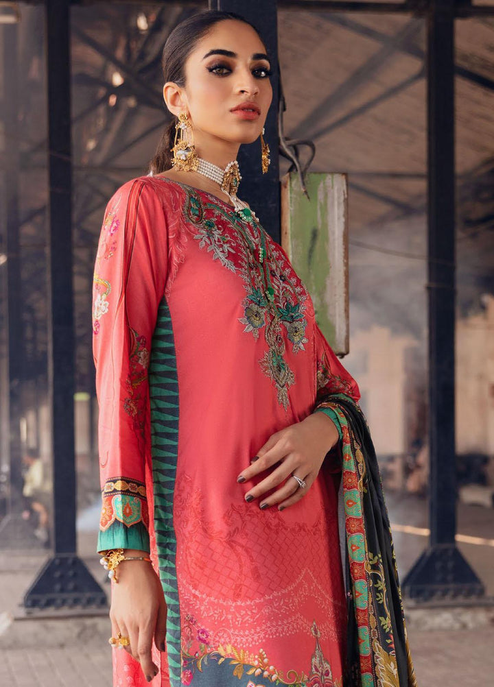 Umang by Motifz Embroidered Linen Suits Unstitched 3 Piece MT21UL 3072 Sage - Winter Collection