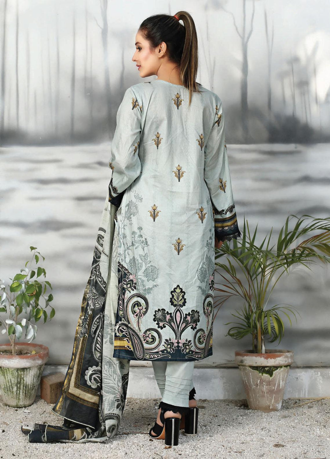 Universal By Sitara Printed Lawn Suits Unstitched 3 Piece SIT22-U4 D-80 - Summer Collection