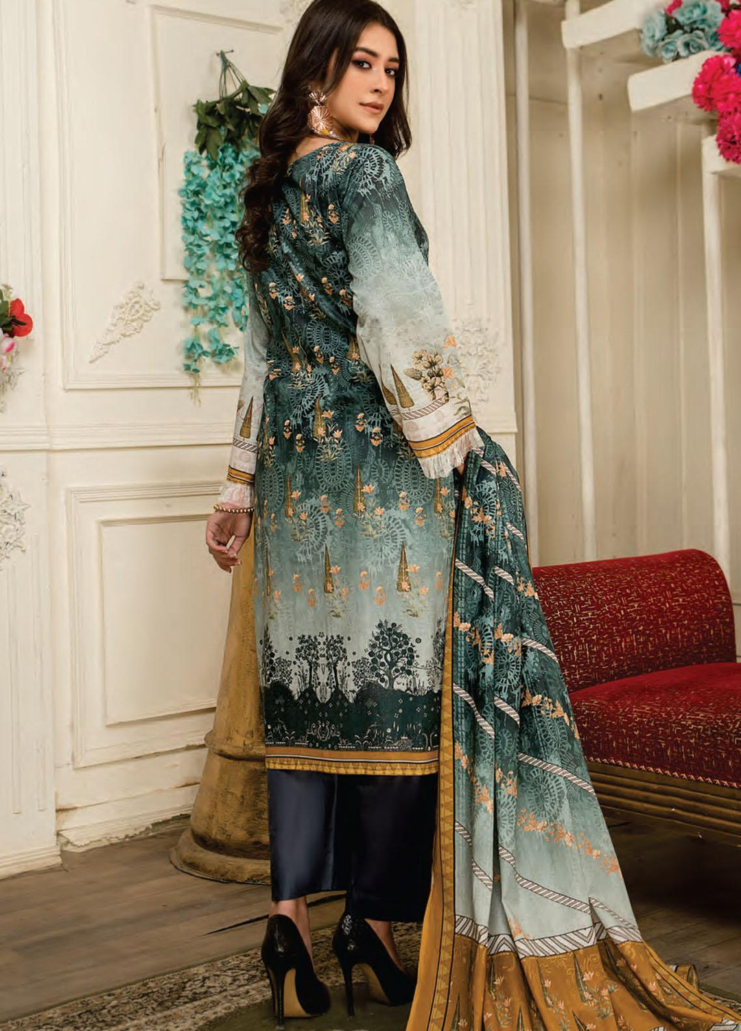 Universal By Sitara Printed Lawn Suits Unstitched 3 Piece SIT22US D-51 - Summer Collection