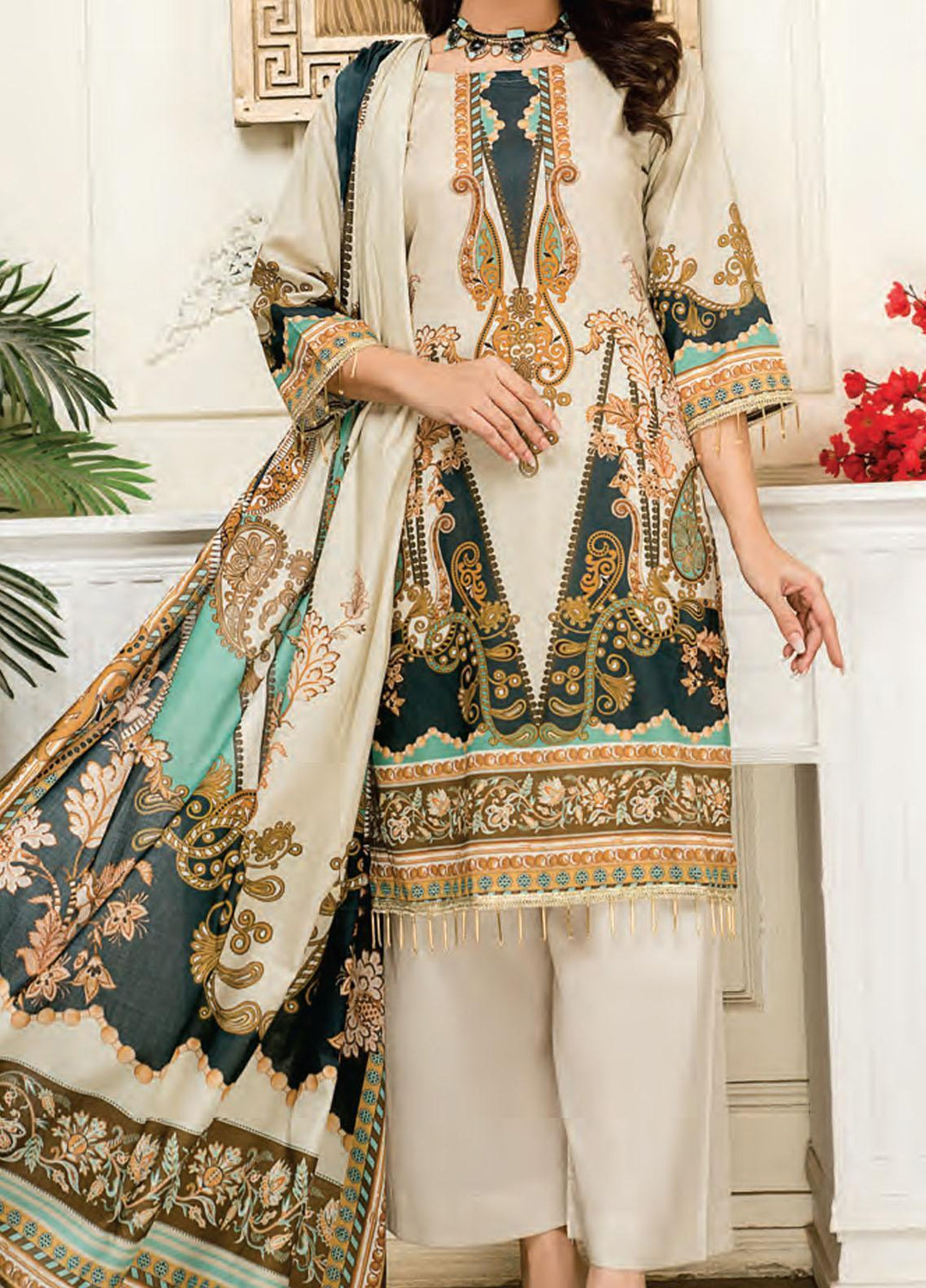 Universal By Sitara Printed Lawn Suits Unstitched 3 Piece SIT22US D-57 - Summer Collection