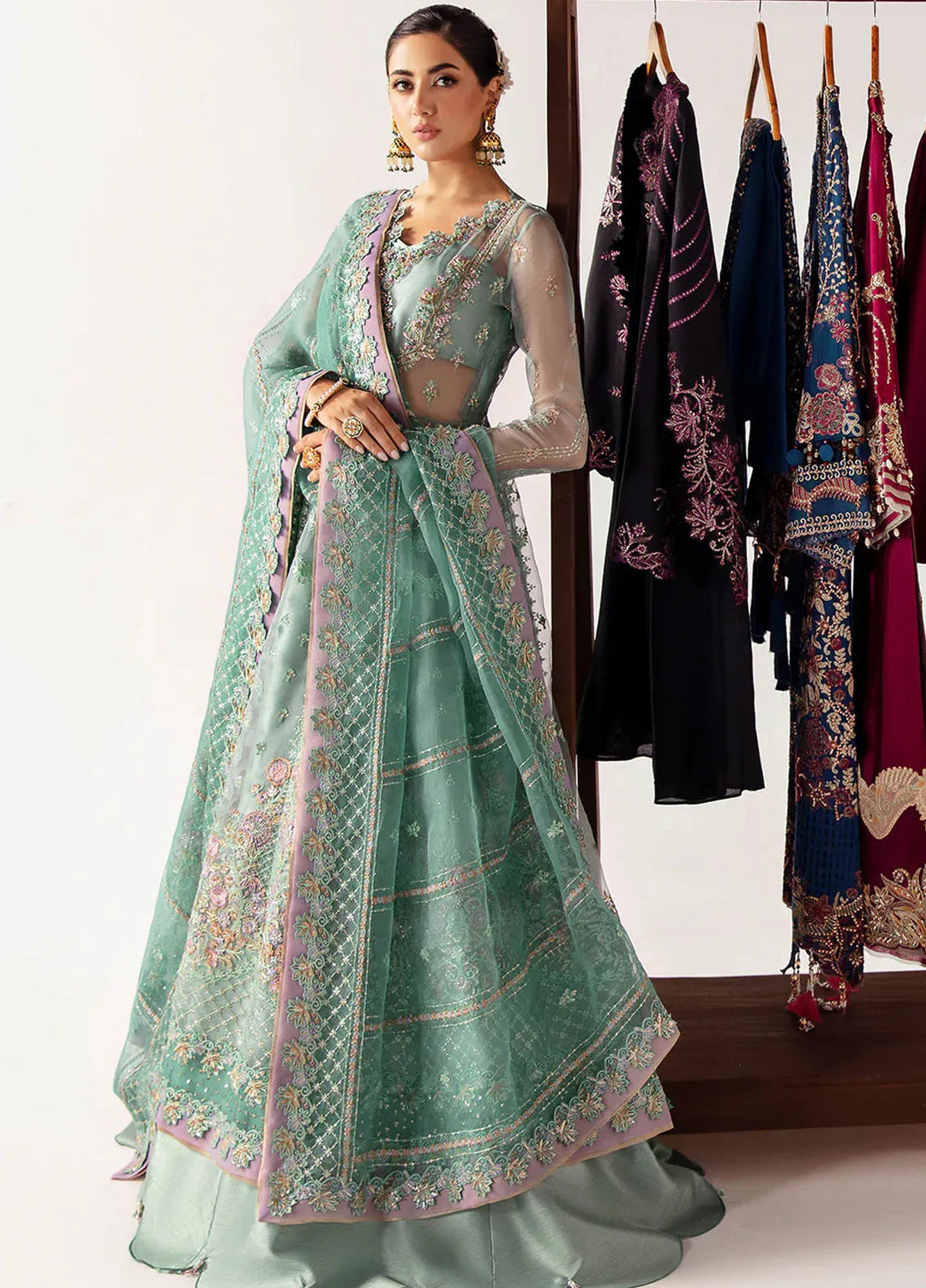 Unkahi Baaten By Jamnii Embroidered Organza Unstitched Suits 3 Piece JMN25UB Nazli - Festive Collection