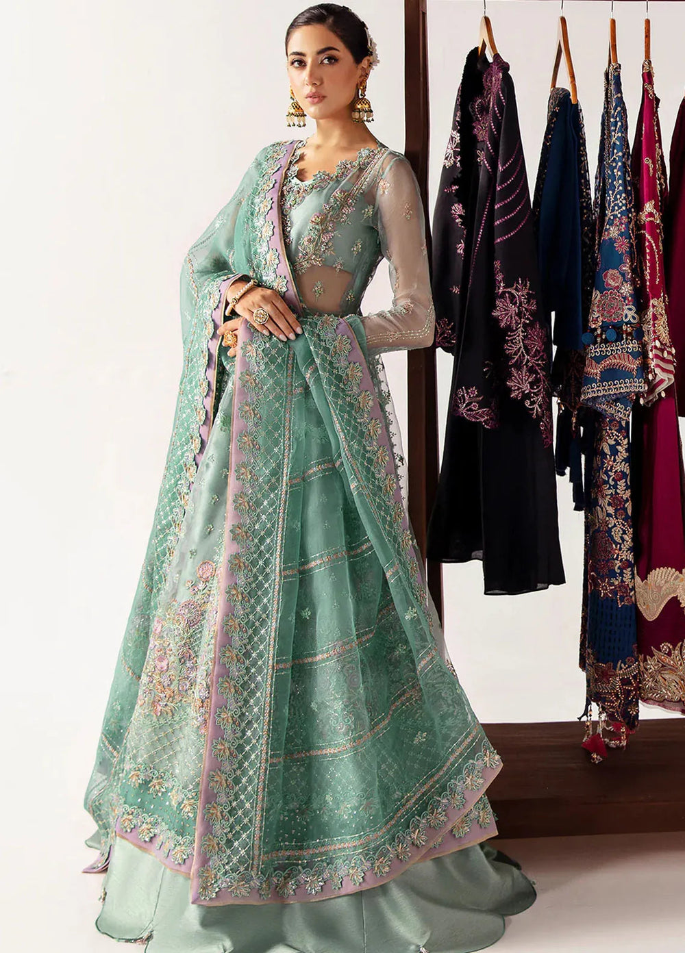 Unkahi Baaten By Jamnii Embroidered Organza Unstitched Suits 3 Piece JMN25UB Nazli - Festive Collection
