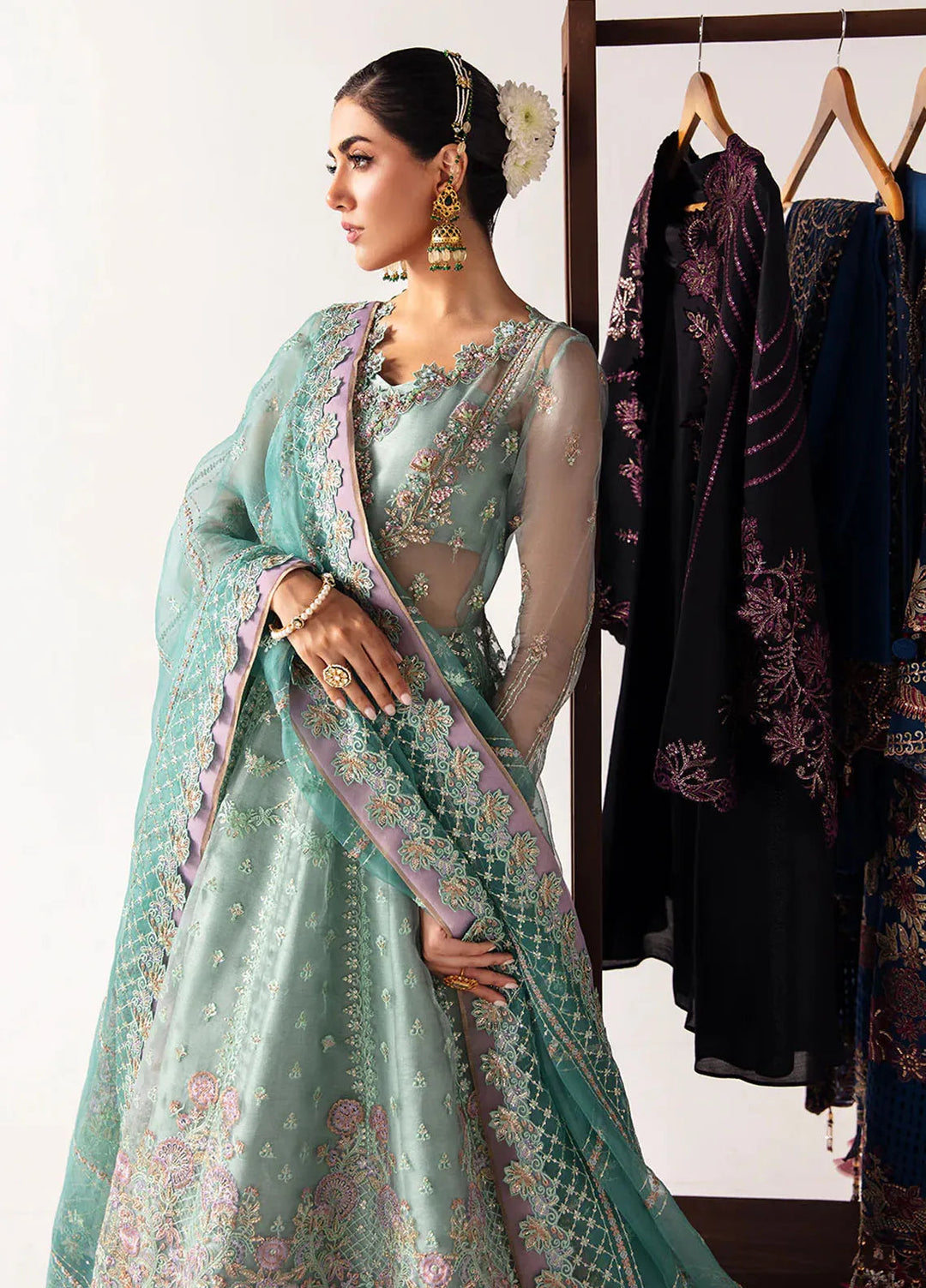 Unkahi Baaten By Jamnii Embroidered Organza Unstitched Suits 3 Piece JMN25UB Nazli - Festive Collection