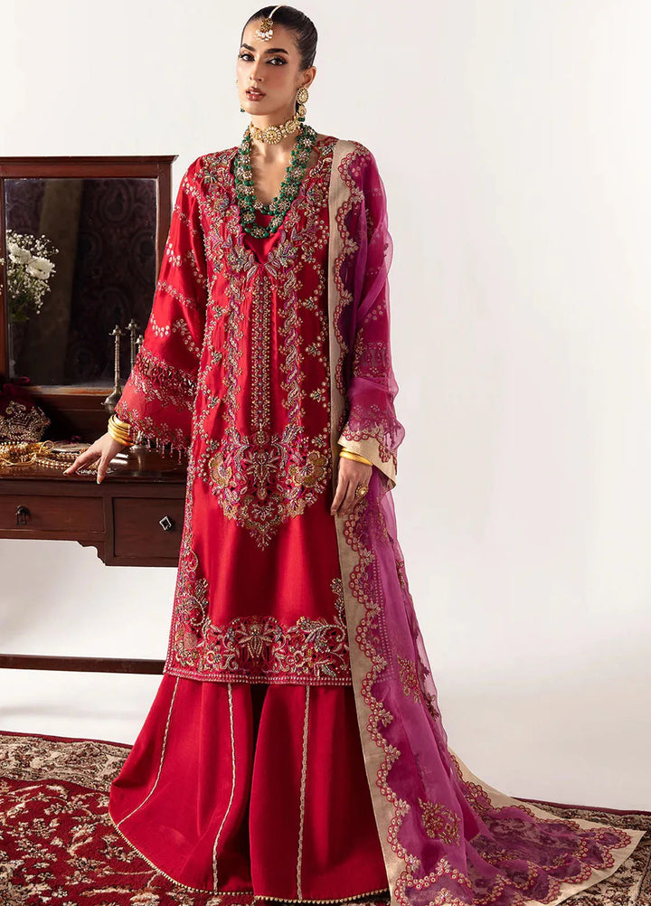 Unkahi Baaten By Jamnii Embroidered Silk Unstitched Suits 3 Piece JMN25UB Selin - Festive Collection