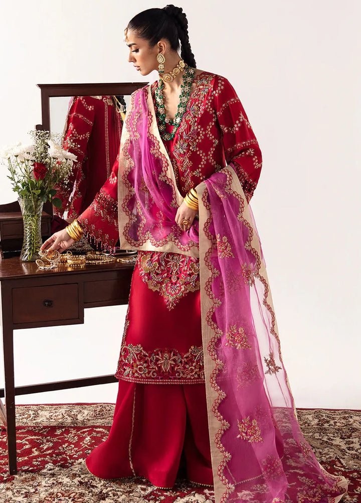 Unkahi Baaten By Jamnii Embroidered Silk Unstitched Suits 3 Piece JMN25UB Selin - Festive Collection