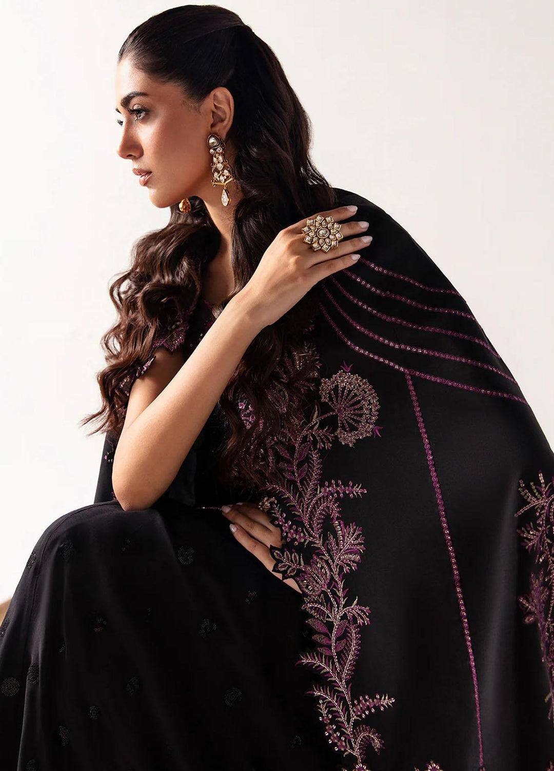 Unkahi Baaten By Jamnii Embroidered Chiffon Suits Unstitched 3 Piece JMN23UB Afreen - Festive Collection