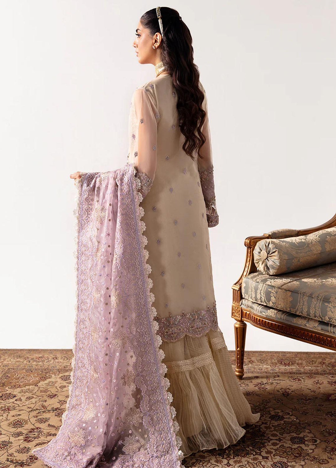 Unkahi Baaten By Jamnii Embroidered Organza Suits Unstitched 3 Piece JMN23UB Arda - Festive Collection