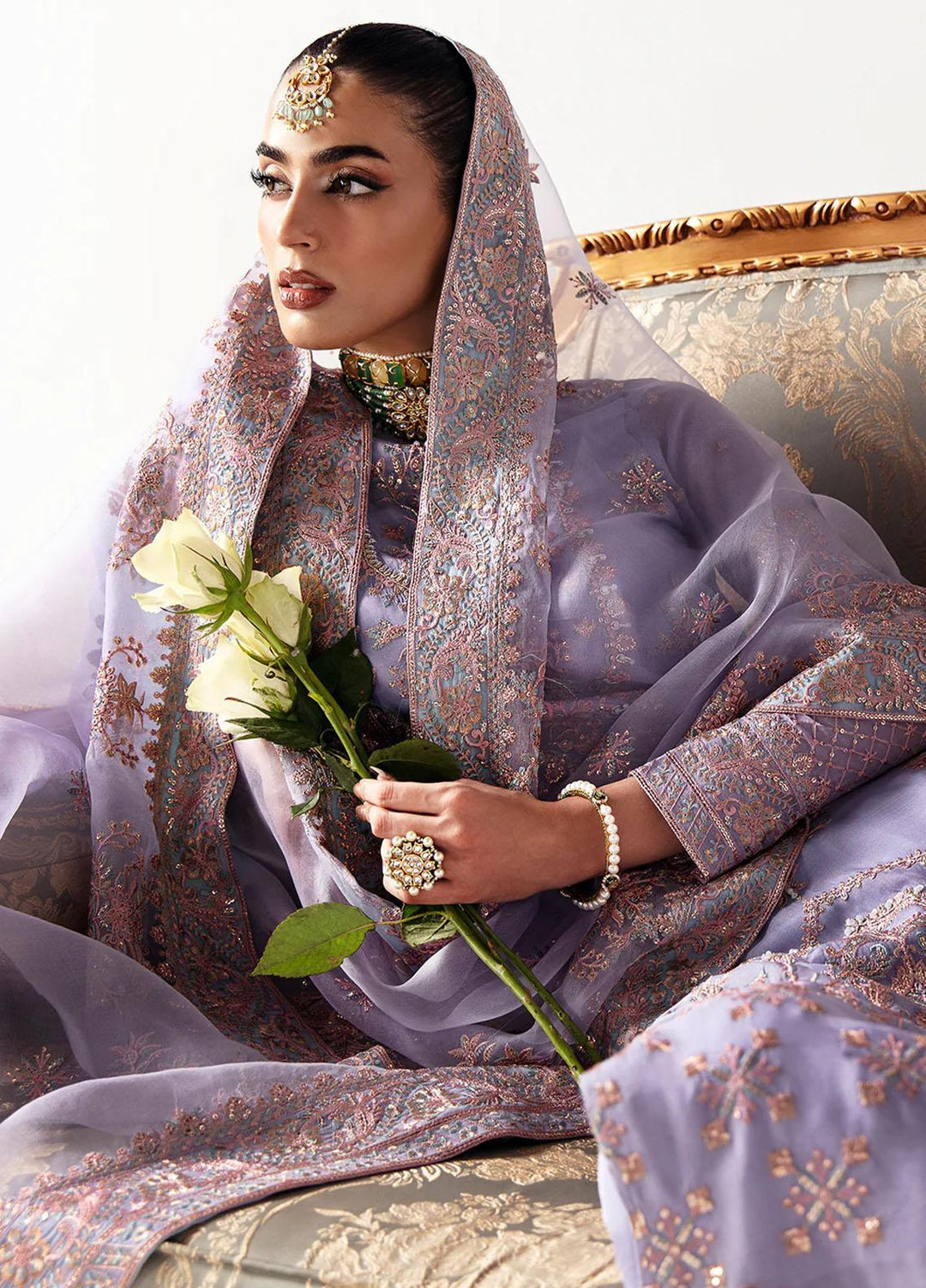 Unkahi Baaten By Jamnii Embroidered Chiffon Suits Unstitched 3 Piece JMN23UB Larah - Festive Collection