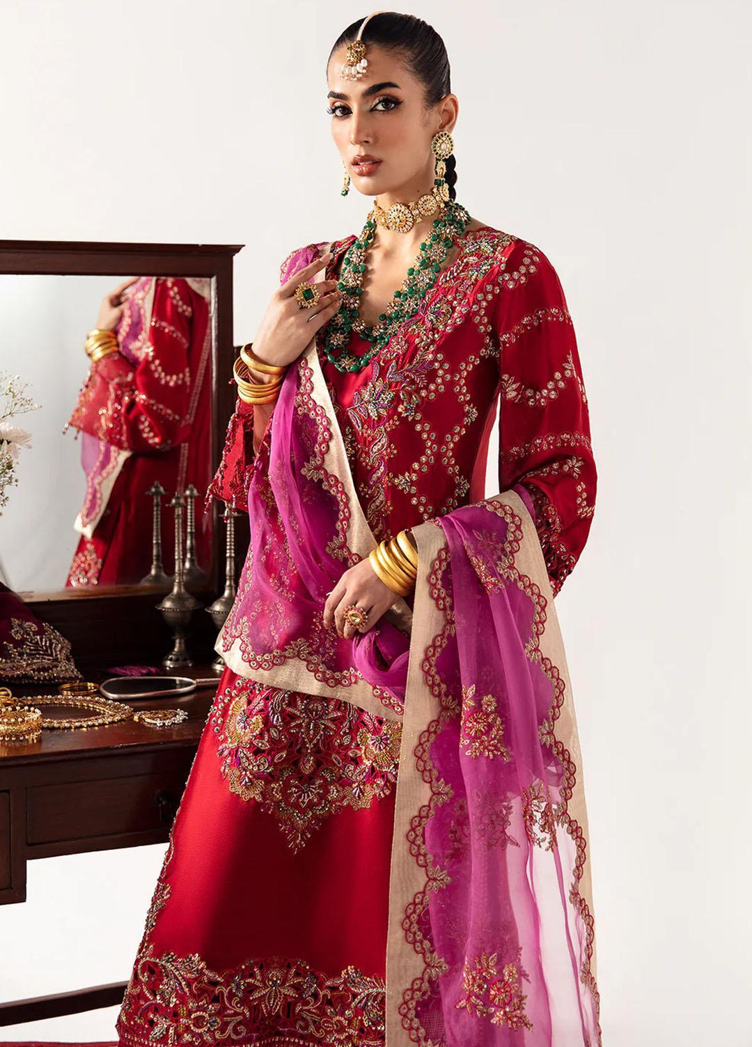 Unkahi Baaten By Jamnii Embroidered Silk Suits Unstitched 3 Piece JMN23UB Selin - Festive Collection