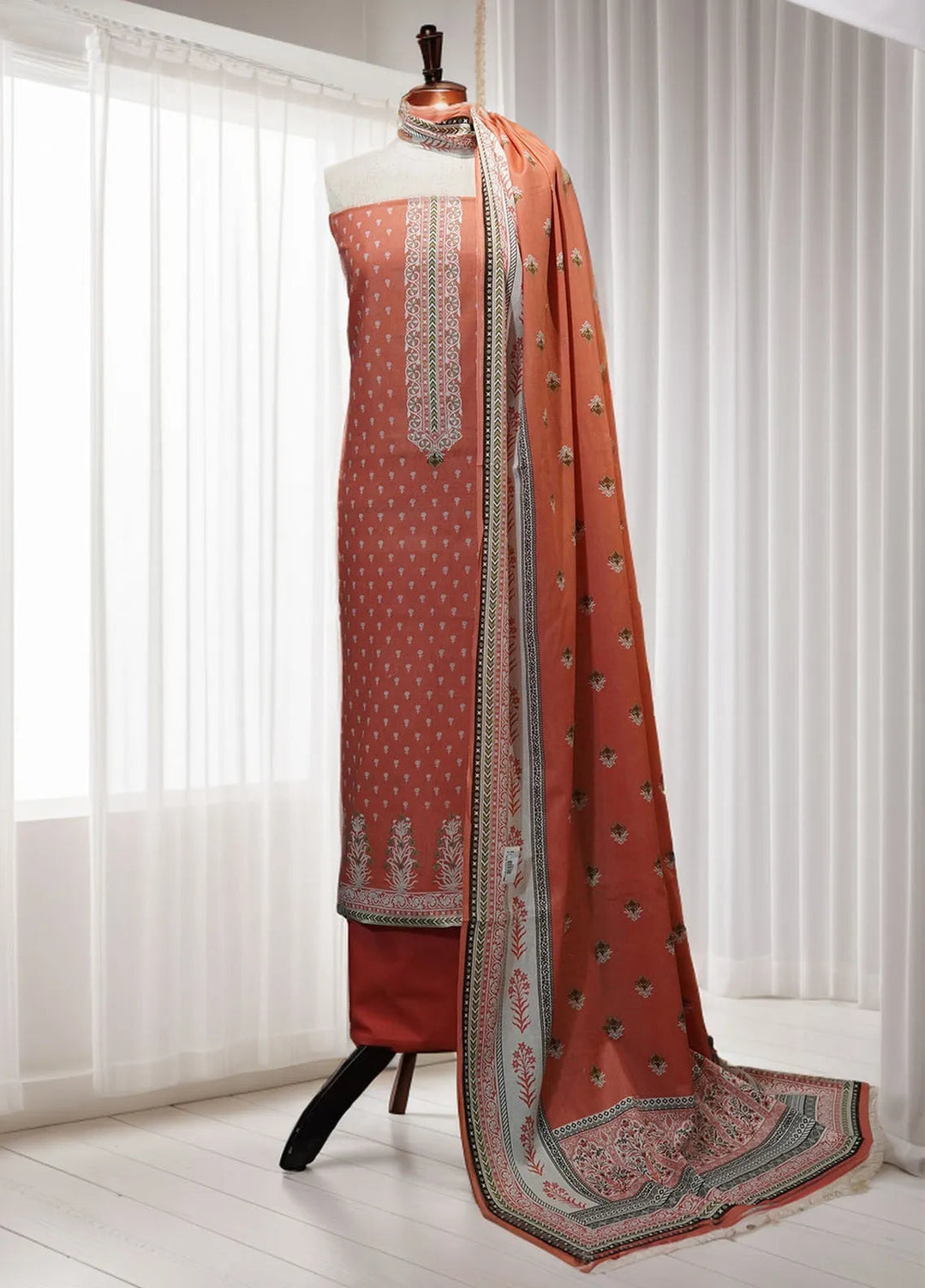 Farah n Faria By Bin Saeed Printed Lawn Suit Unstitched 3 Piece BS24F D-13A - Summer Collection