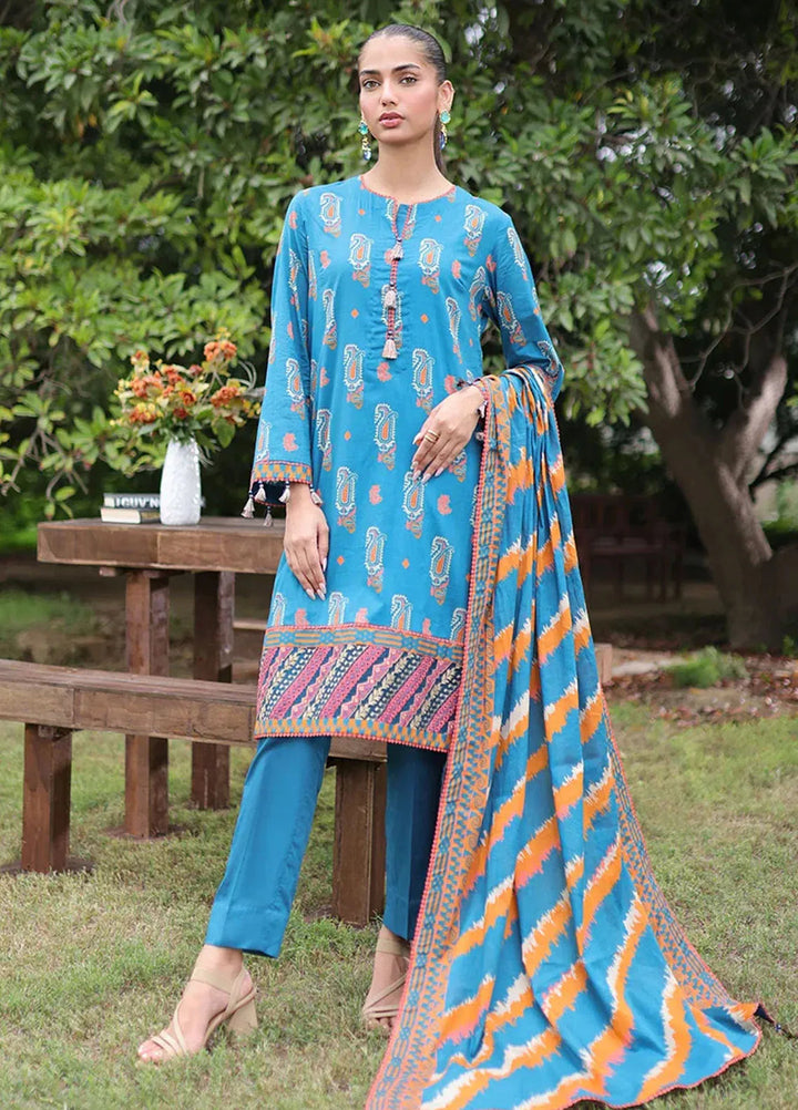 Unza by Salitex Embroidered Cambric Suits Unstitched 3 Piece WUS3BS24IZ008UT - Fall Collection
