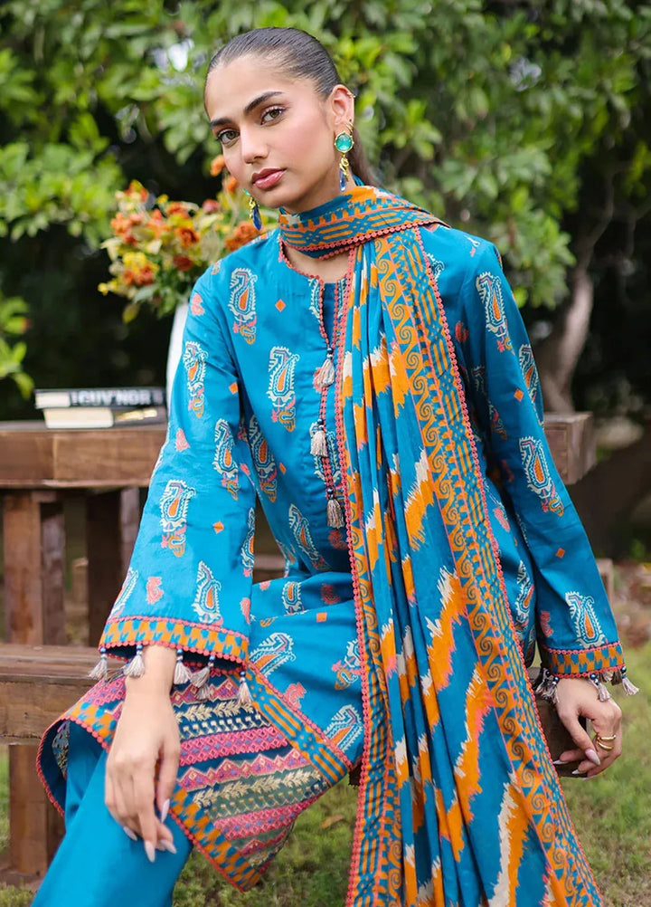 Unza by Salitex Embroidered Cambric Suits Unstitched 3 Piece WUS3BS24IZ008UT - Fall Collection