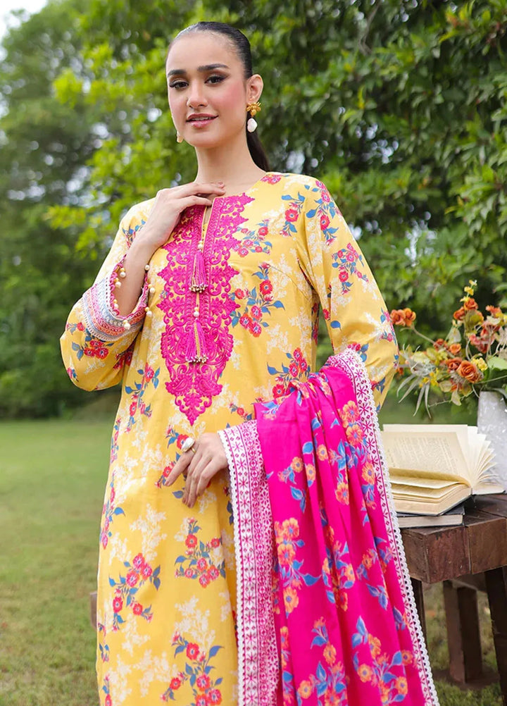 Unza by Salitex Embroidered Cambric Suits Unstitched 3 Piece WUS3BS24IZ009UT - Fall Collection