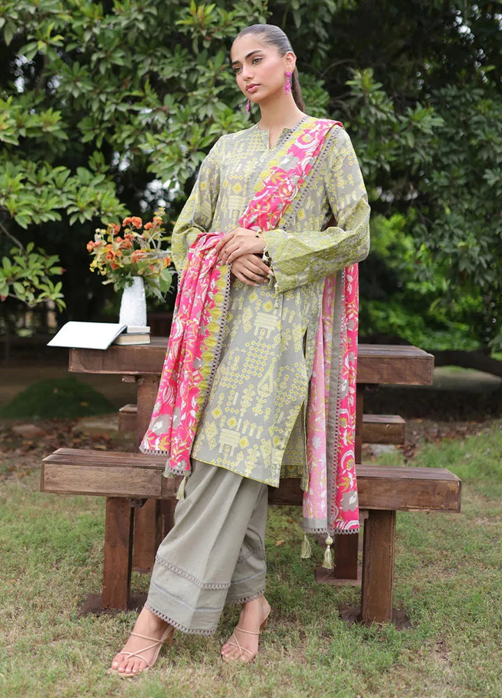 Unza by Salitex Embroidered Cambric Suits Unstitched 3 Piece WUS3BS24IZ011UT - Fall Collection