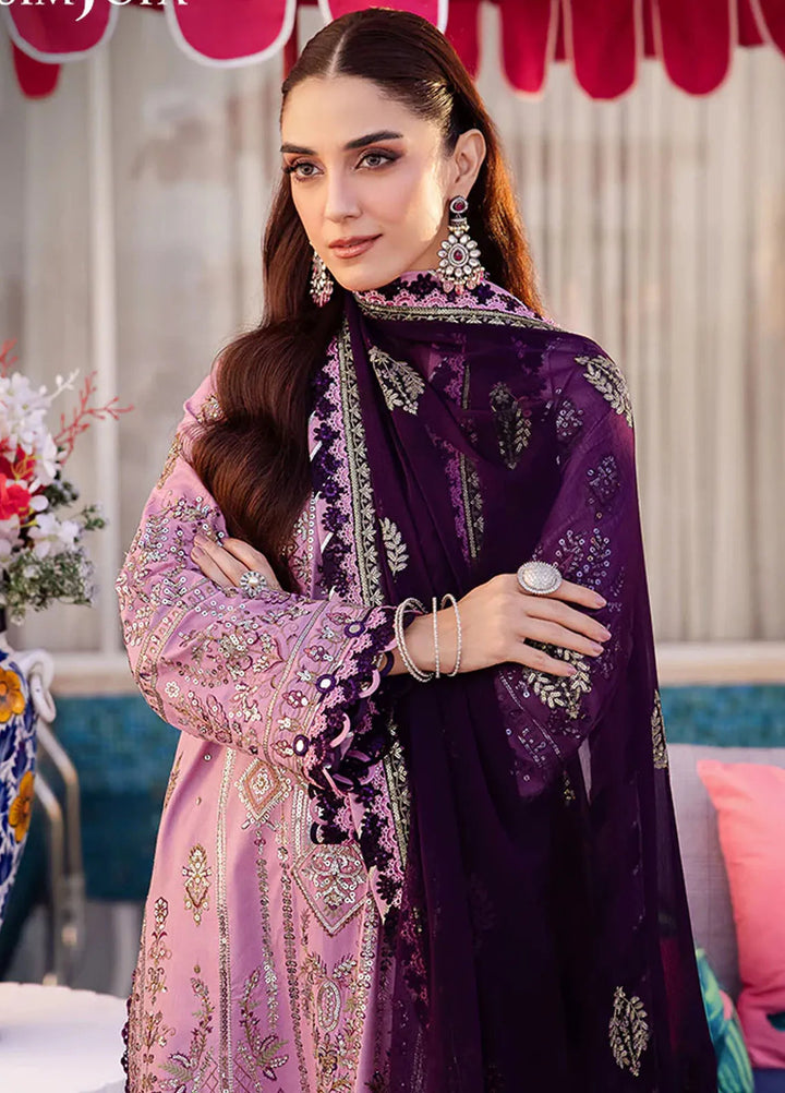 Uraan By Asim Jofa Embroidered Lawn Suit Unstitched 3 Piece AJ24U AJUR-03 - Summer Collection