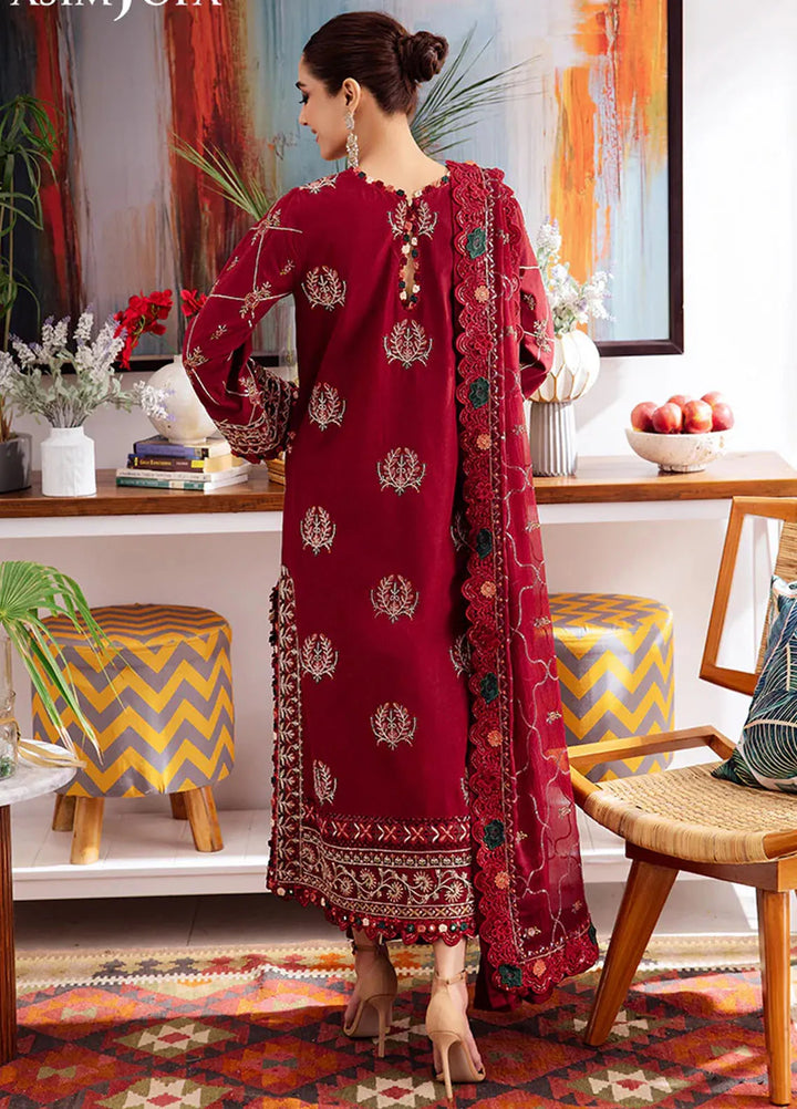 Uraan By Asim Jofa Embroidered Lawn Suit Unstitched 3 Piece AJ24U AJUR-04 - Summer Collection