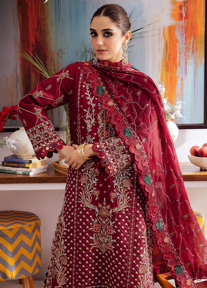 Uraan By Asim Jofa Embroidered Lawn Suit Unstitched 3 Piece AJ24U AJUR-04 - Summer Collection