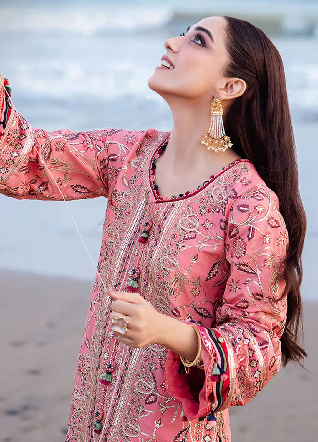 Uraan By Asim Jofa Embroidered Lawn Suit Unstitched 3 Piece AJ24U AJUR-06 - Summer Collection