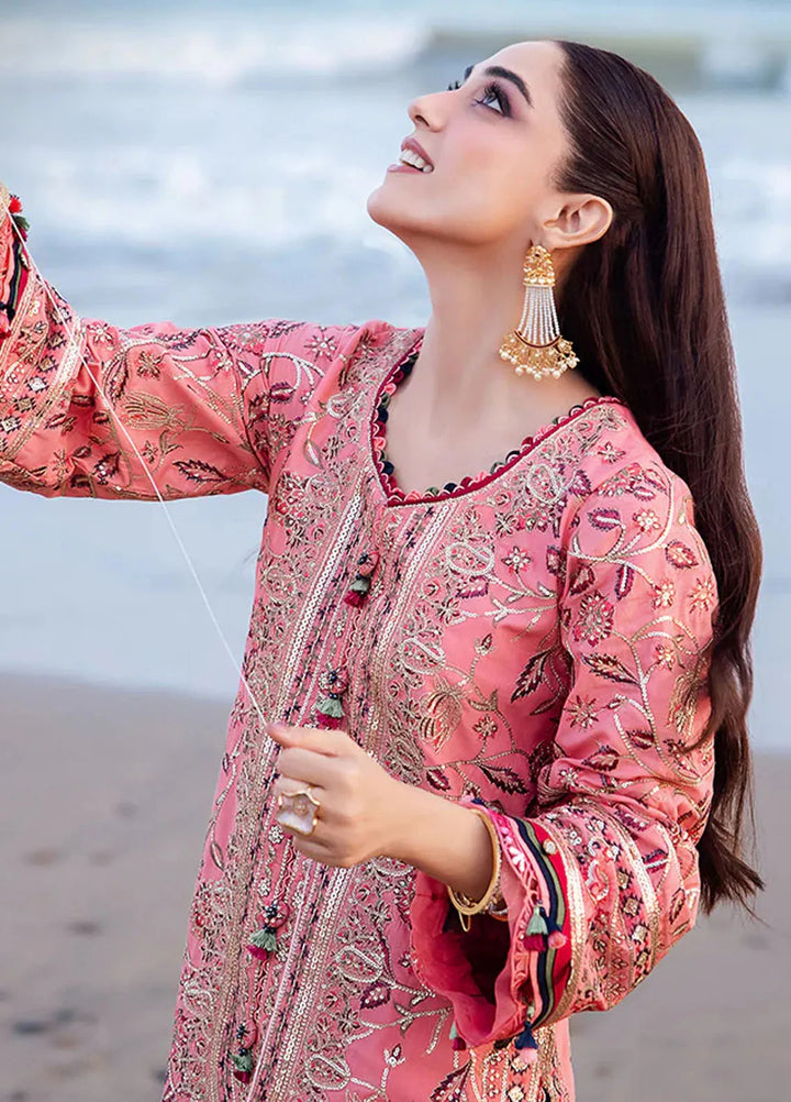 Uraan By Asim Jofa Embroidered Lawn Suit Unstitched 3 Piece AJ24U AJUR-06 - Summer Collection