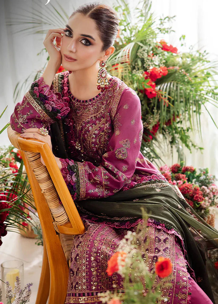 Uraan By Asim Jofa Embroidered Lawn Suit Unstitched 3 Piece AJ24U AJUR-07 - Summer Collection