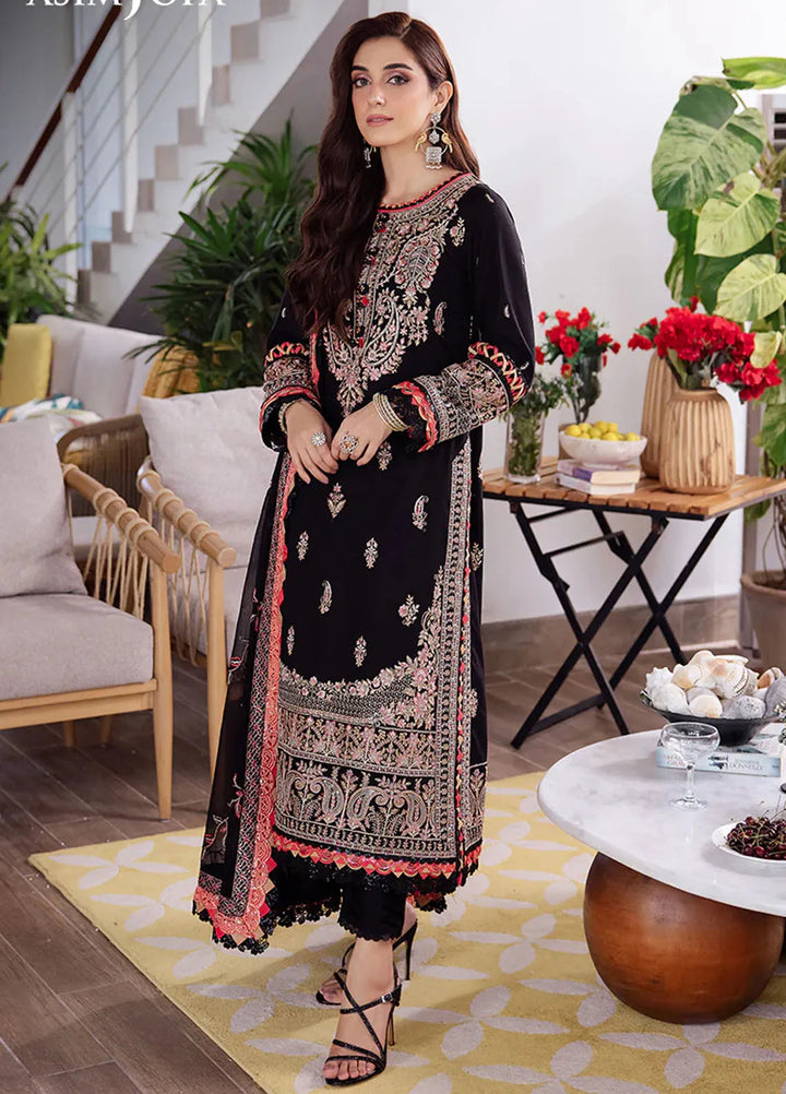 Uraan By Asim Jofa Embroidered Lawn Suit Unstitched 3 Piece AJ24U AJUR-08 - Summer Collection