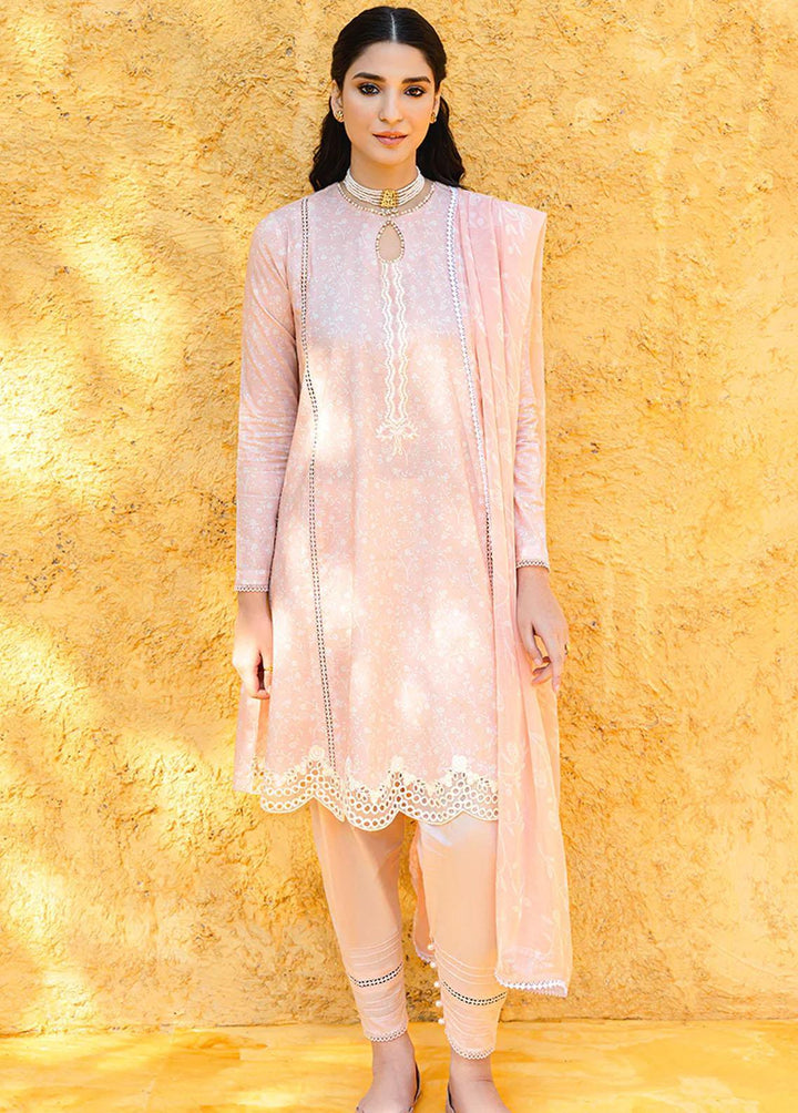 Uraan By Cross Stitch Embroidered Lawn Suits Unstitched 3 Piece CS23U Acme Rose - Premium Collection