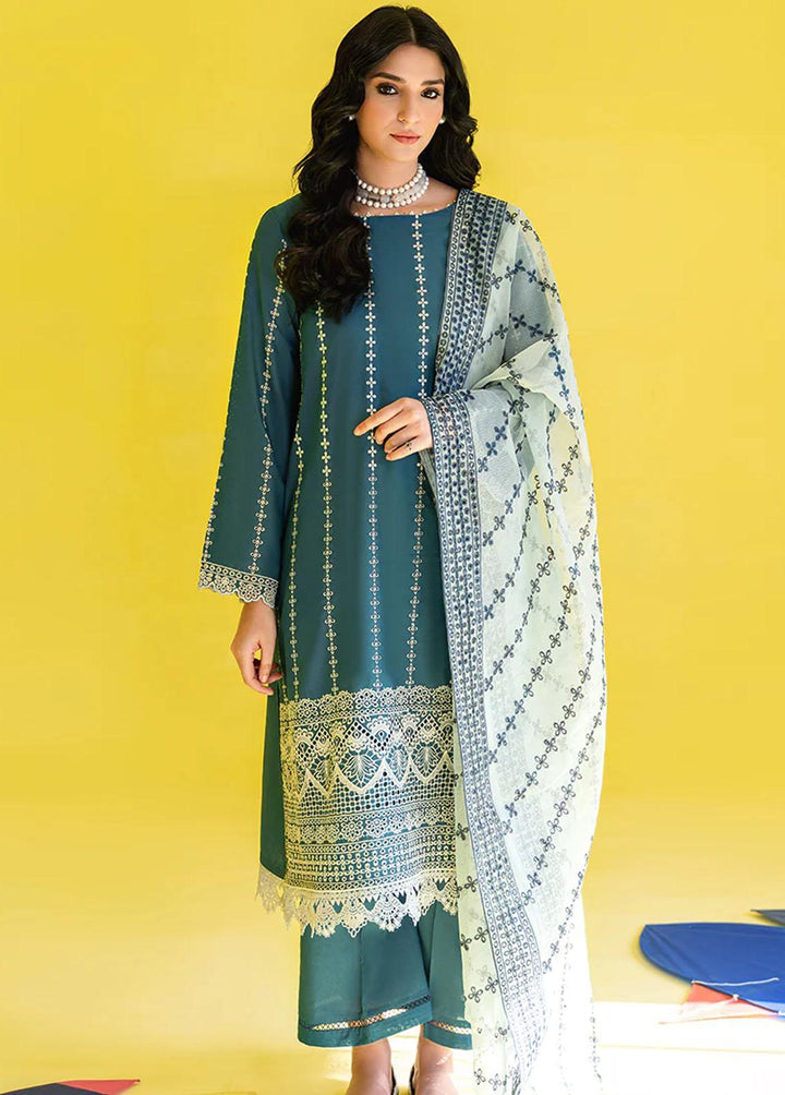 Uraan By Cross Stitch Embroidered Lawn Suits Unstitched 3 Piece CS23U Beryl Grace - Premium Collection