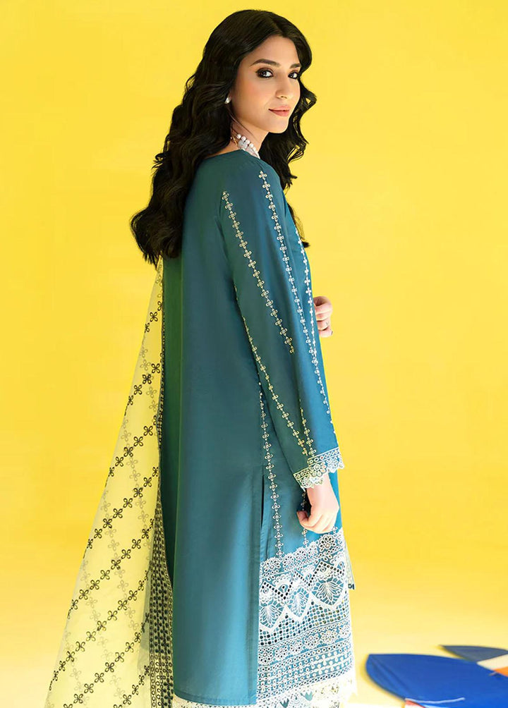 Uraan By Cross Stitch Embroidered Lawn Suits Unstitched 3 Piece CS23U Beryl Grace - Premium Collection
