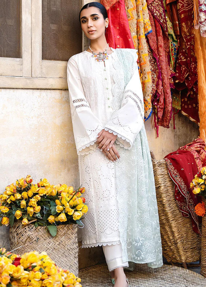 Uraan By Cross Stitch Embroidered Lawn Suits Unstitched 3 Piece CS23U Blooming Jade - Premium Collection