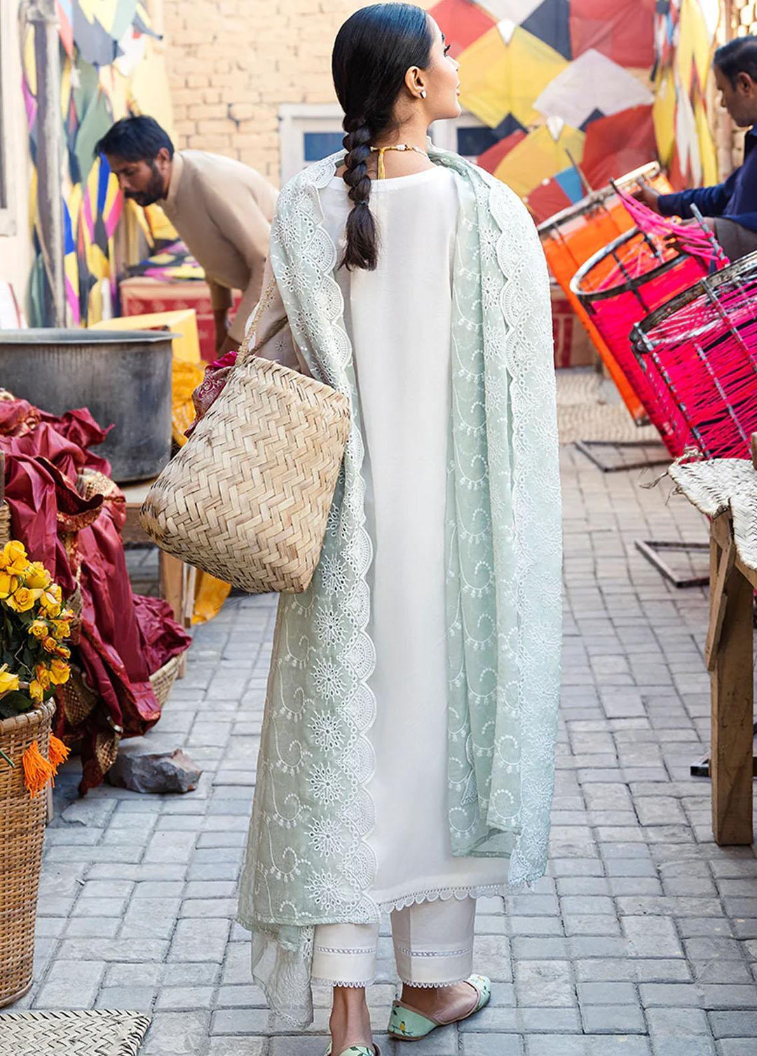 Uraan By Cross Stitch Embroidered Lawn Suits Unstitched 3 Piece CS23U Blooming Jade - Premium Collection