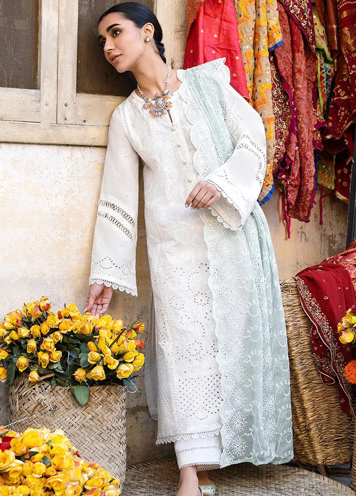 Uraan By Cross Stitch Embroidered Lawn Suits Unstitched 3 Piece CS23U Blooming Jade - Premium Collection