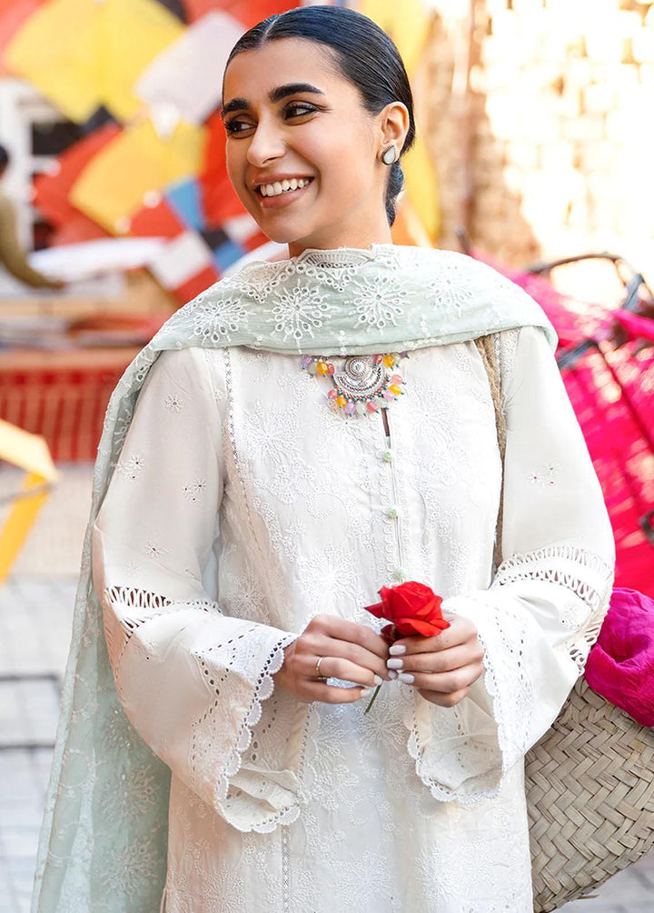 Uraan By Cross Stitch Embroidered Lawn Suits Unstitched 3 Piece CS23U Blooming Jade - Premium Collection