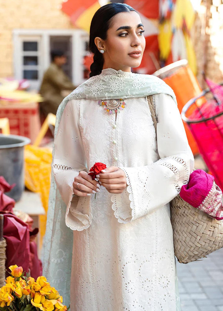 Uraan By Cross Stitch Embroidered Lawn Suits Unstitched 3 Piece CS23U Blooming Jade - Premium Collection