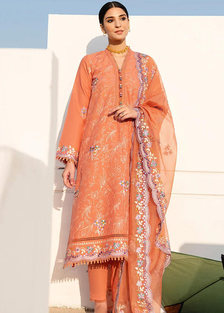 Uraan By Cross Stitch Embroidered Lawn Suits Unstitched 3 Piece CS23U Carnelian Scent - Premium Collection