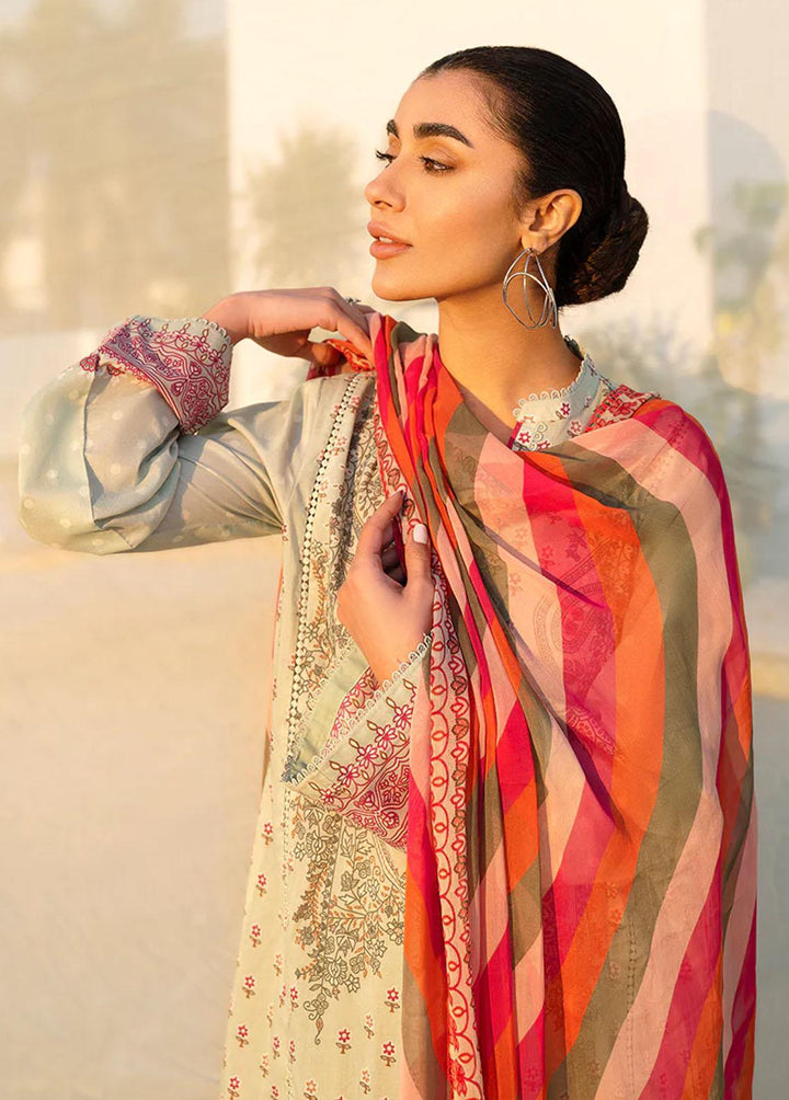 Uraan By Cross Stitch Embroidered Lawn Suits Unstitched 3 Piece CS23U Cashmere Ornate - Premium Collection