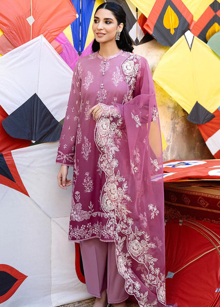 Uraan By Cross Stitch Embroidered Lawn Suits Unstitched 3 Piece CS23U Crystal Aura - Premium Collection