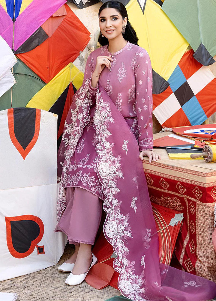 Uraan By Cross Stitch Embroidered Lawn Suits Unstitched 3 Piece CS23U Crystal Aura - Premium Collection