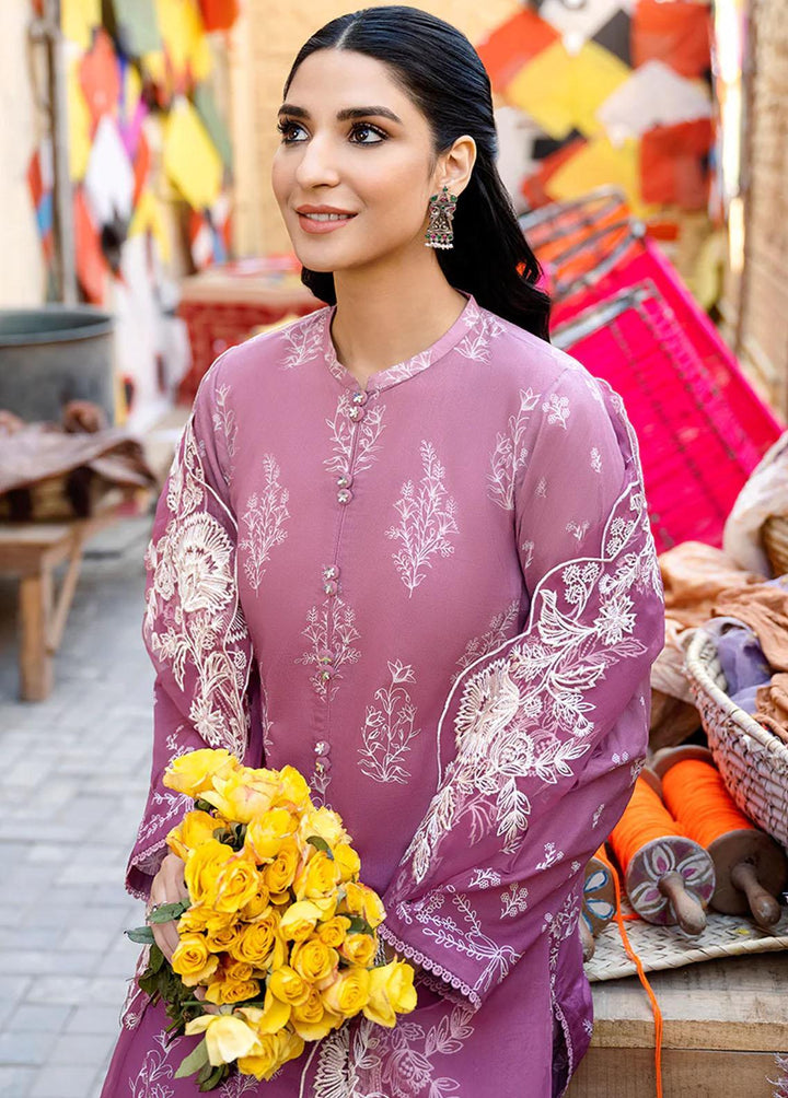 Uraan By Cross Stitch Embroidered Lawn Suits Unstitched 3 Piece CS23U Crystal Aura - Premium Collection