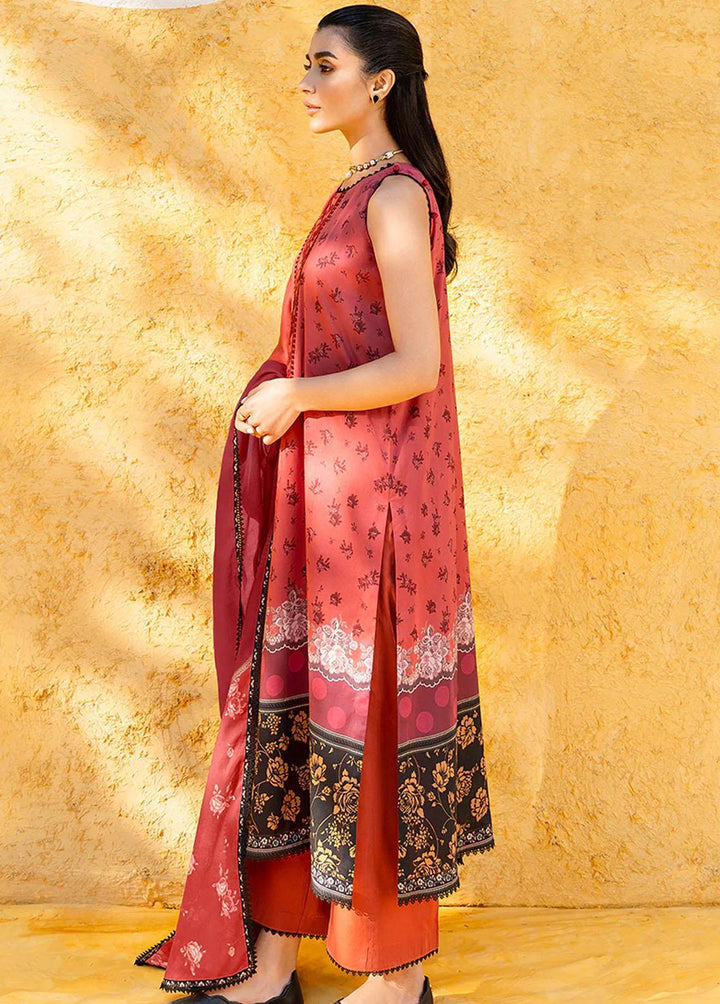 Uraan By Cross Stitch Embroidered Lawn Suits Unstitched 3 Piece CS23U Dazzling Moon - Premium Collection